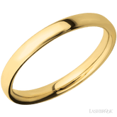 3 mm wide Ultra Comfort (our most comfortable profile) 14K Yellow Gold band